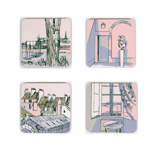 St Malo blush set of 4 coasters