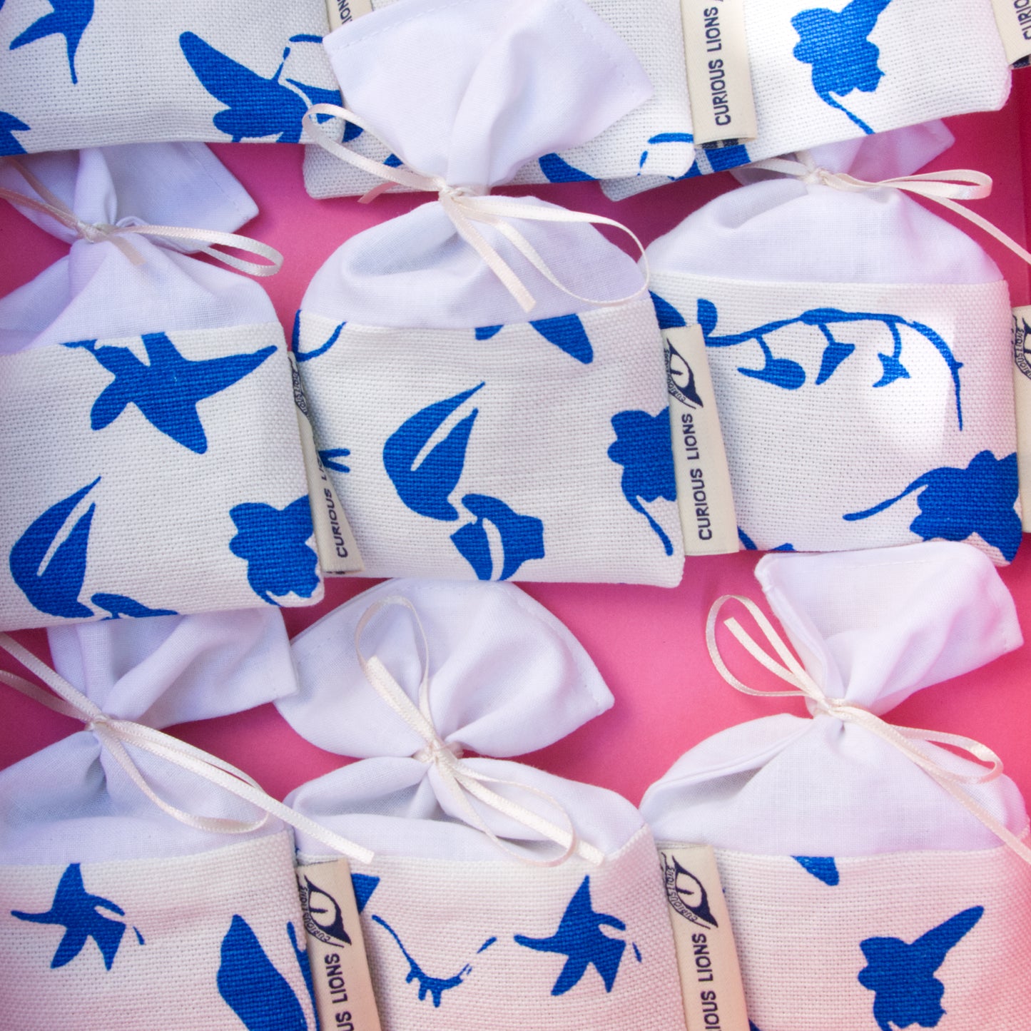 Lavender pouch - screen printed