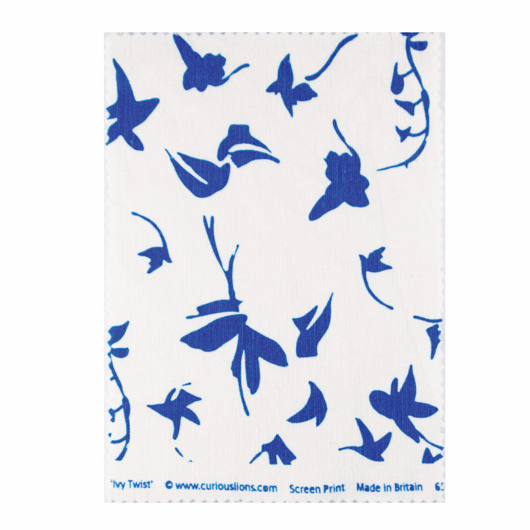 Ivy Fabric sample - screen printed linen