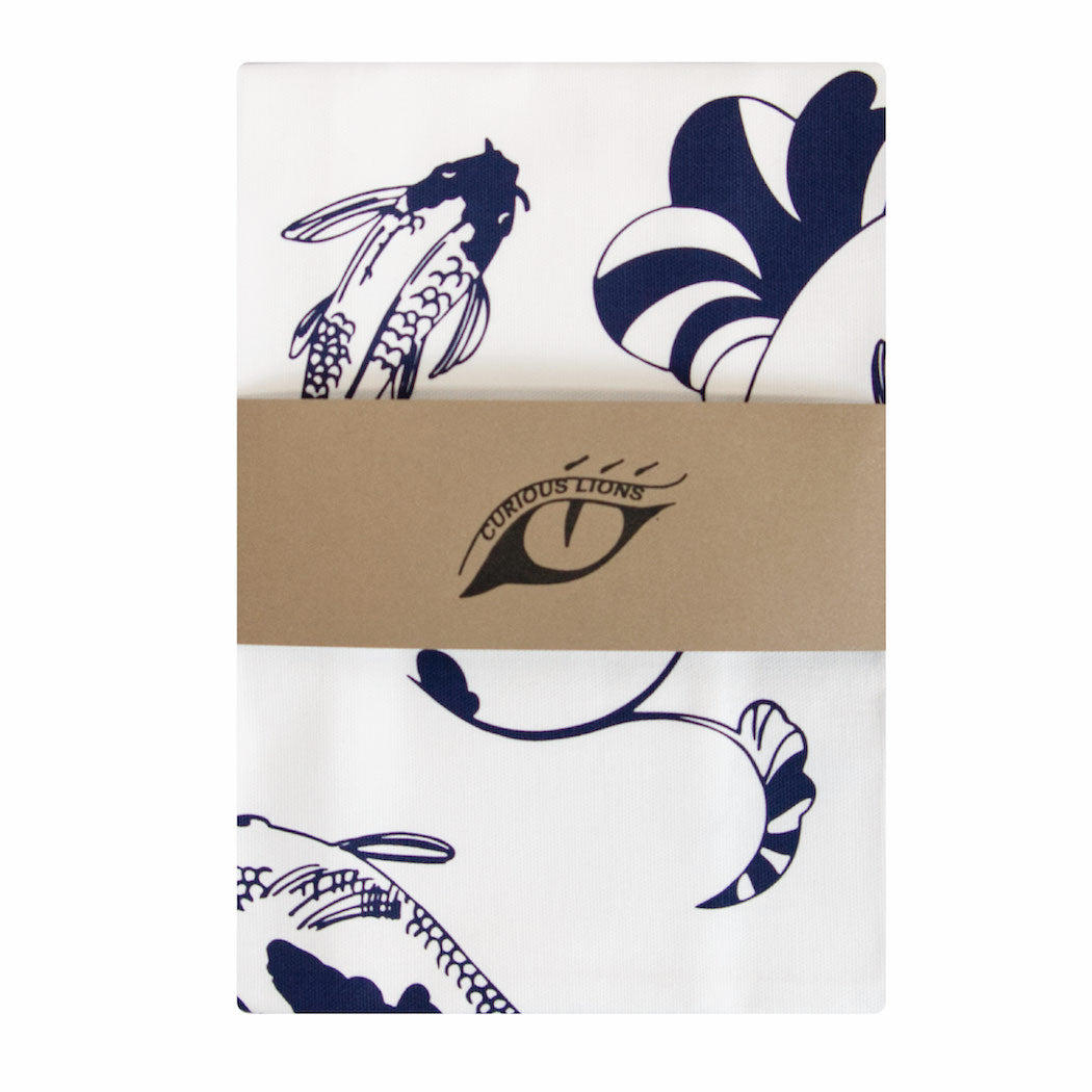 Lucky koi tea towels - screen printed