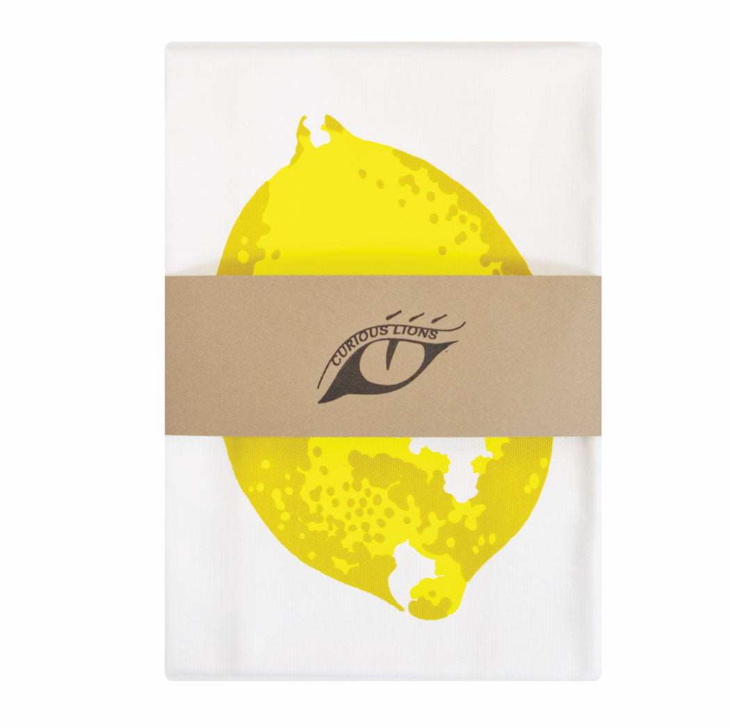 Lemons tea towels - screen printed