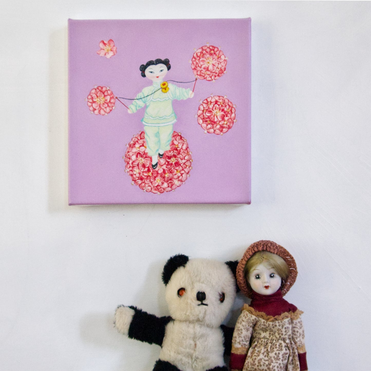 Spinning acrobat doll - Giclee art print