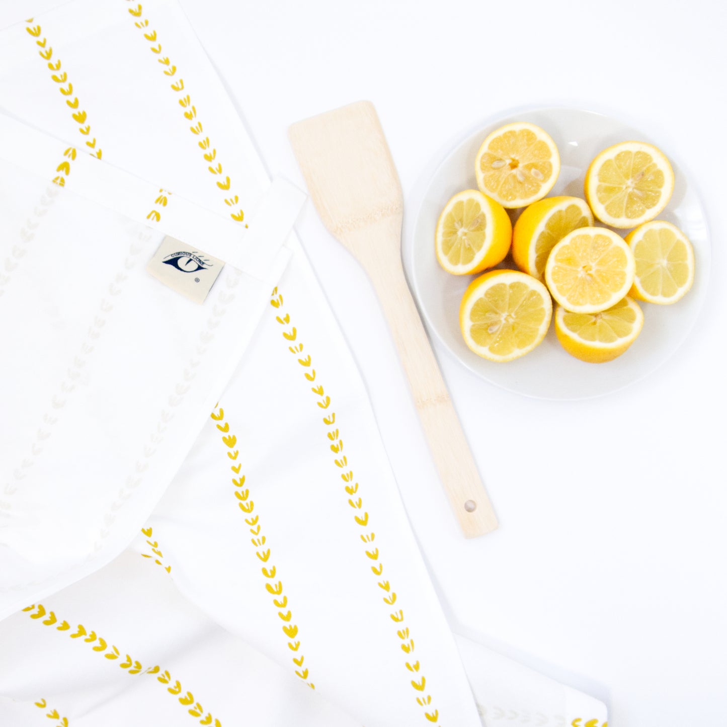 Lemons tea towels - screen printed