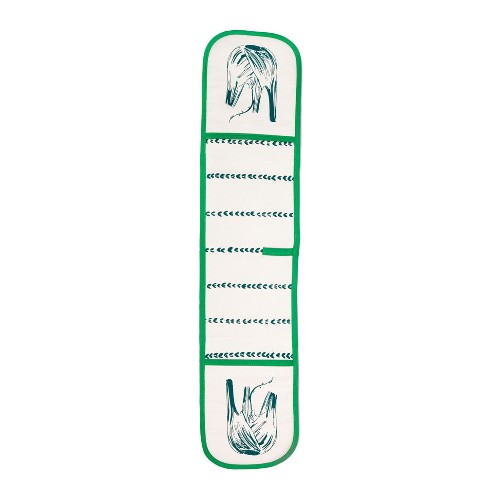 Artichoke and fennel double oven glove - screen printed