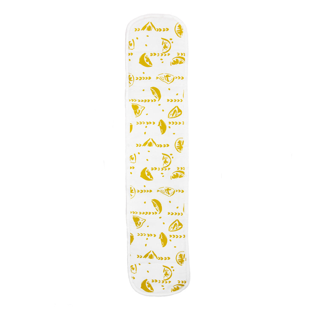 Chartreuse Lemons double oven glove - screen printed
