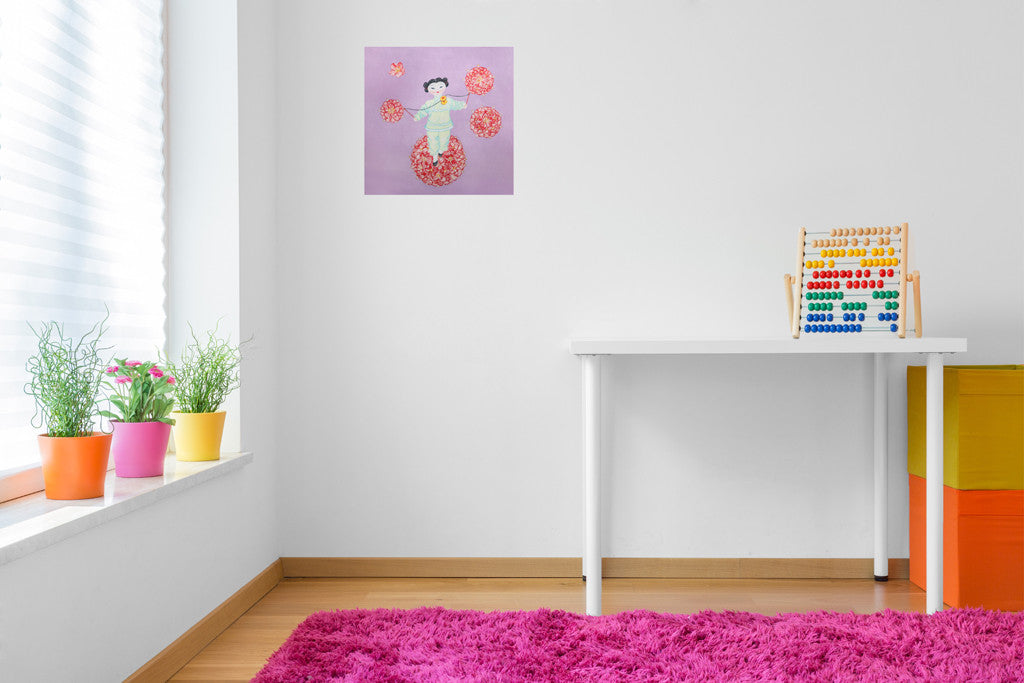 Spinning acrobat doll - Giclee art print