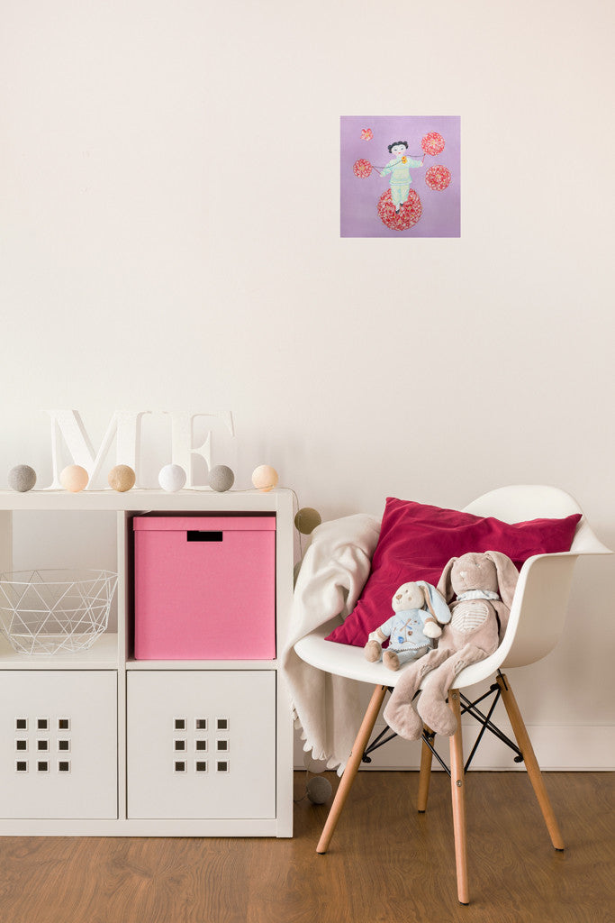 Spinning acrobat doll - Giclee art print