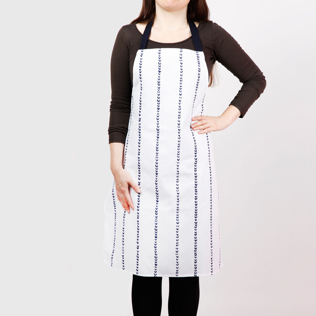 Wheat stripes Apron - screen printed