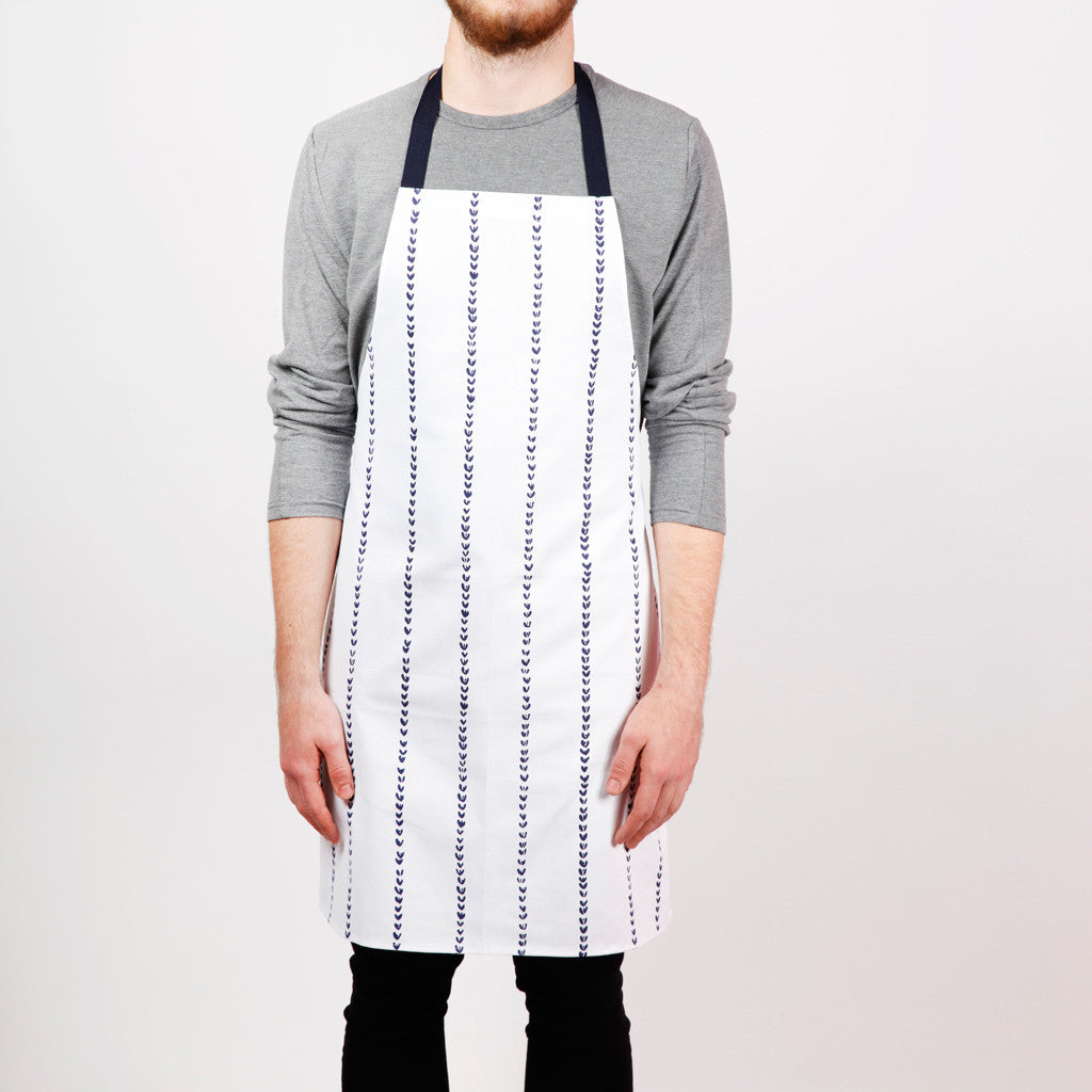 Wheat stripes Apron - screen printed