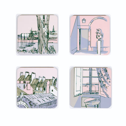 St Malo blush set of 4 coasters