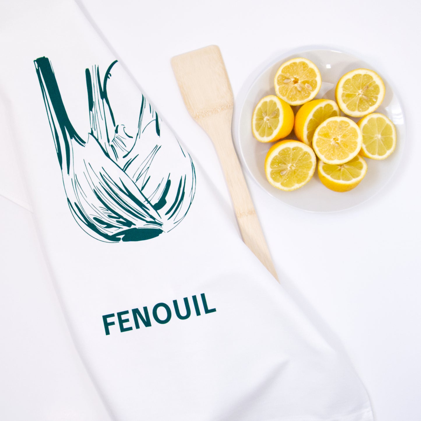 Fennel tea towels - screen printed