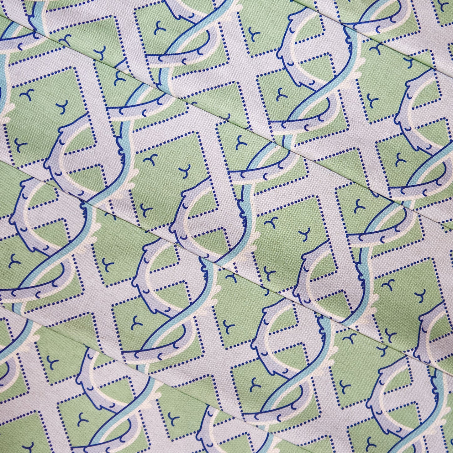 Lime Trellis fabric - digital print
