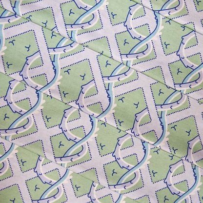 Lime Trellis fabric - digital print