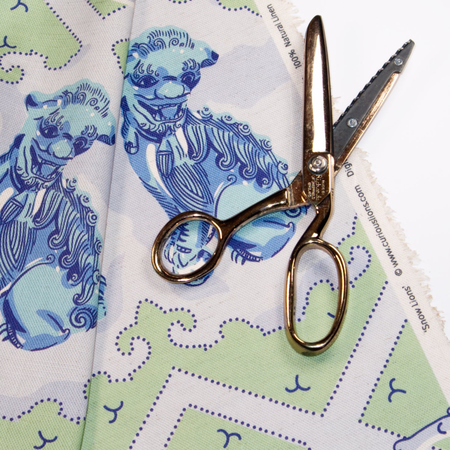 Foo Dog fabric sample - digital print