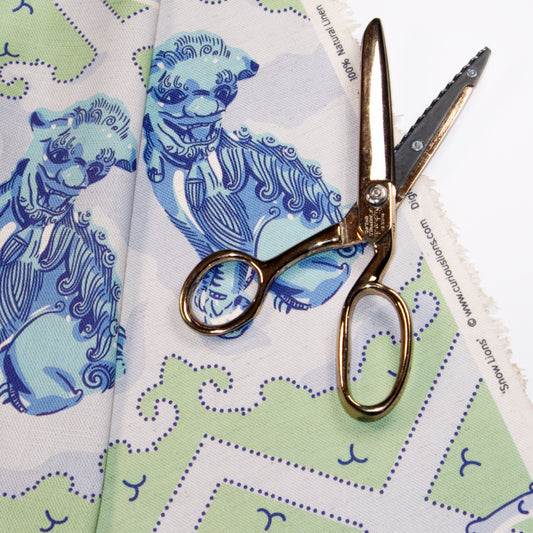 Foo Dog fabric sample - digital print