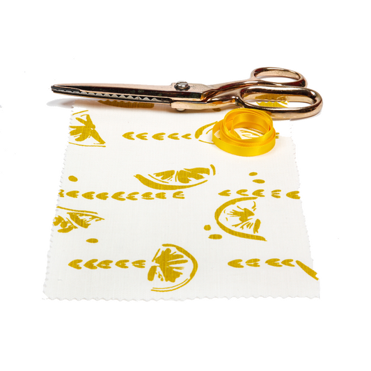 Lemons Fabric sample - screen printed